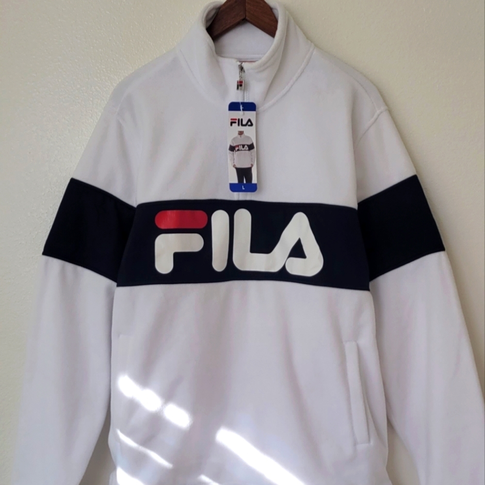 NWT FILA SWEATER HALF ZIP MENS L